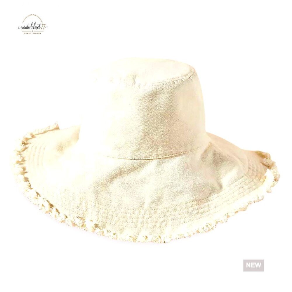 Women's Cotton Bucket Hat Packable Wide Brim Sun Hat UPF 50+